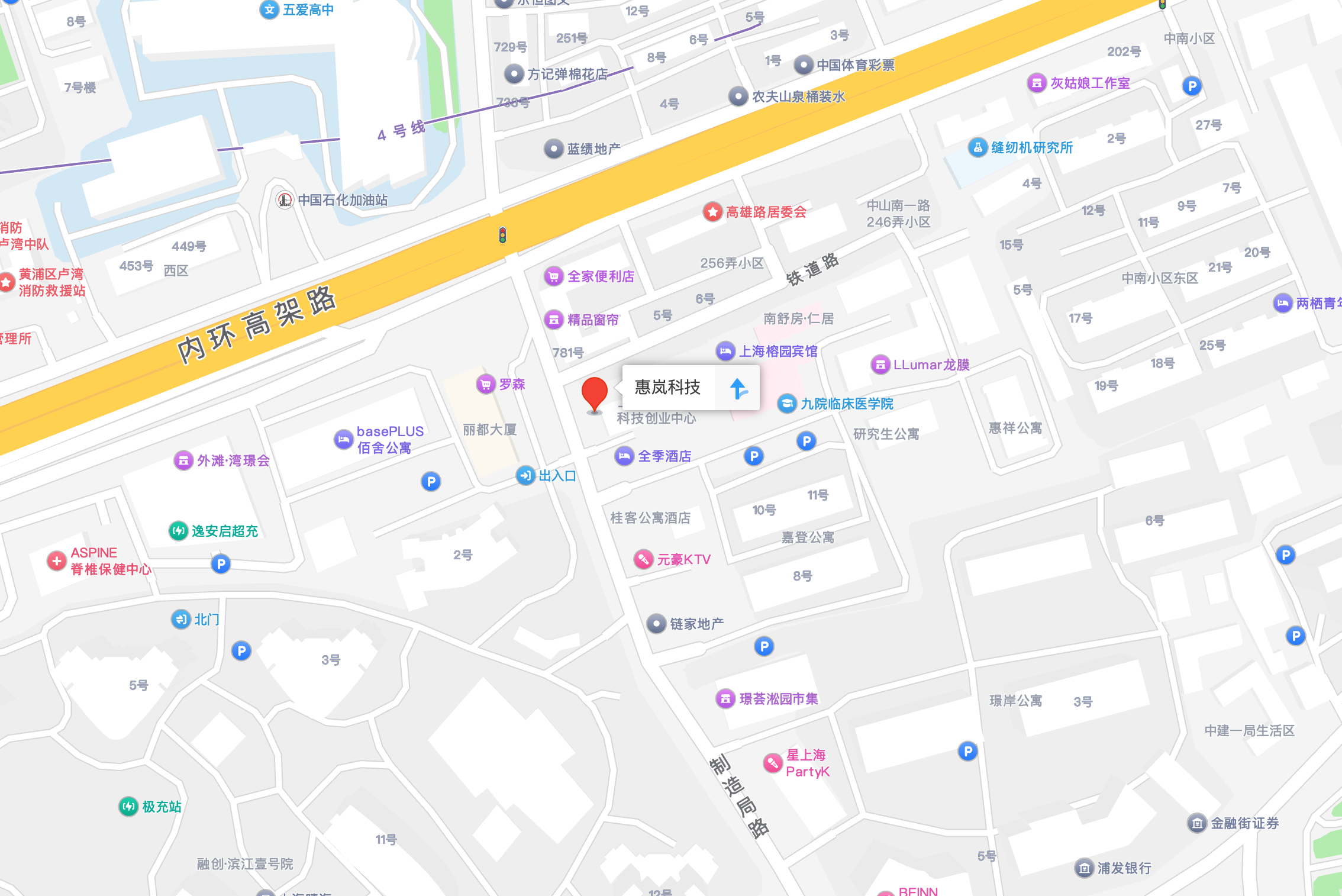 上海市黄浦区制造局路787号5F地图位置